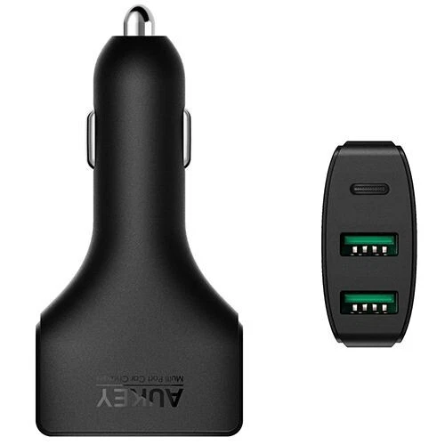 AUKEY CC-Y3 Car Charger with USB C Port & Dual AiPower Ports Qualcomm Certified - Image 3 of 4
