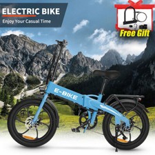 New 850W Ebike 20" Electric Bike Bicycle 28Mph Commuter City E-bikes Blue