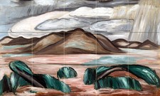Art Landscape Colorful NEW MEXICO Ceramic Mural Backsplash Bath Tile 2424
