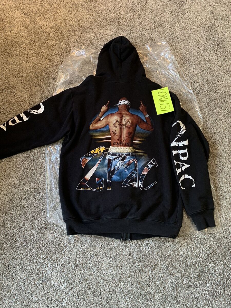 Rare Vintage Tupac Hoodie Shirt Size Large 2Pac Rap Hip Hop Rare Vintage Tupac Hoodie Shirt Size Large 2Pac Rap Hip Hop
