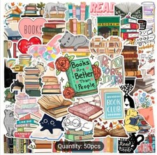10 PCS Reading Literature Books Novel Lover Stickers BRAND NEW