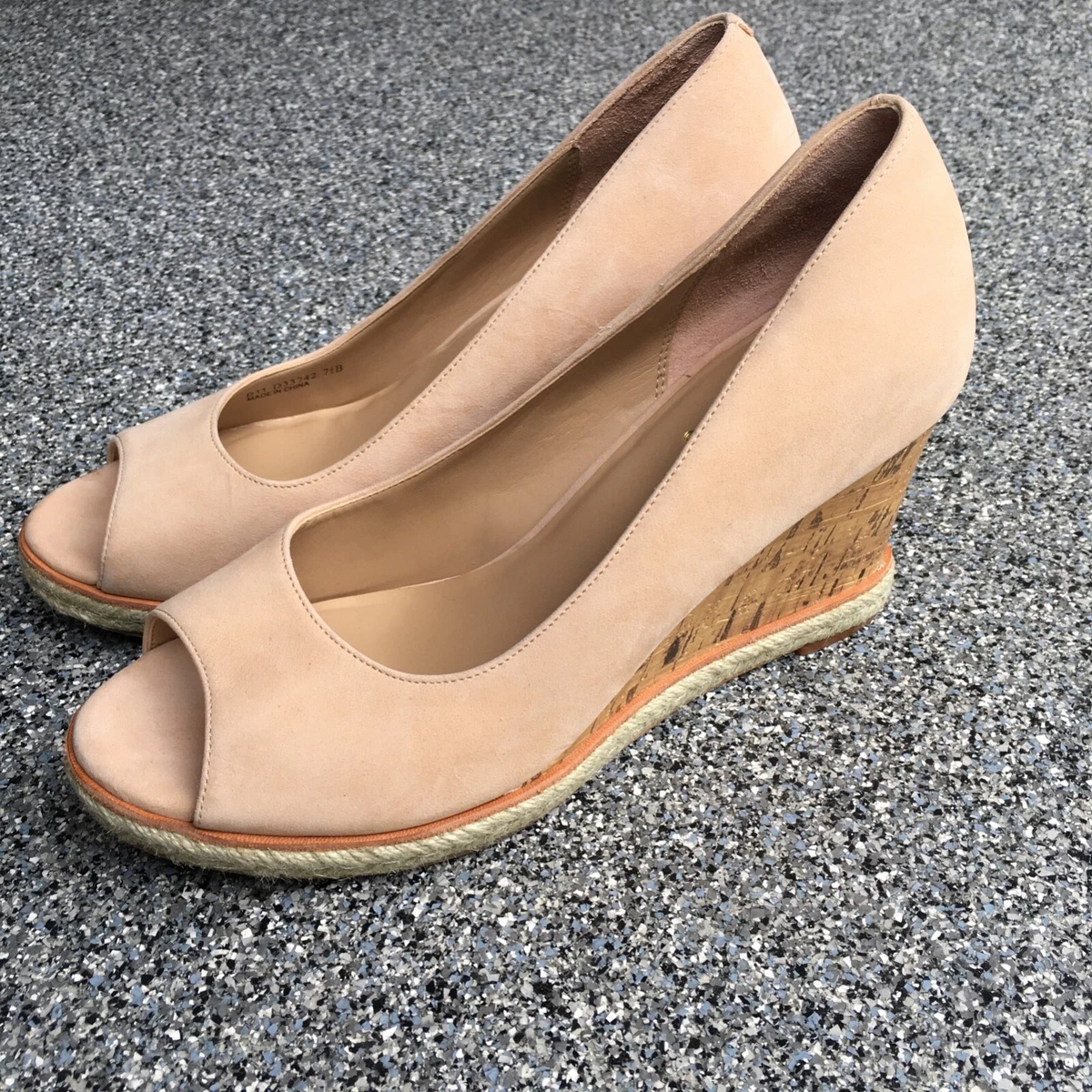 Cole haan wedge peep clearance toe