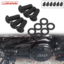 Stainless Derby Cover Screw Bolt + Washers Kit For Harley Touring Dyna 1999-2024