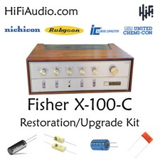 Fisher x100c tube amplifier restoration repair service rebuild kit fix capacitor