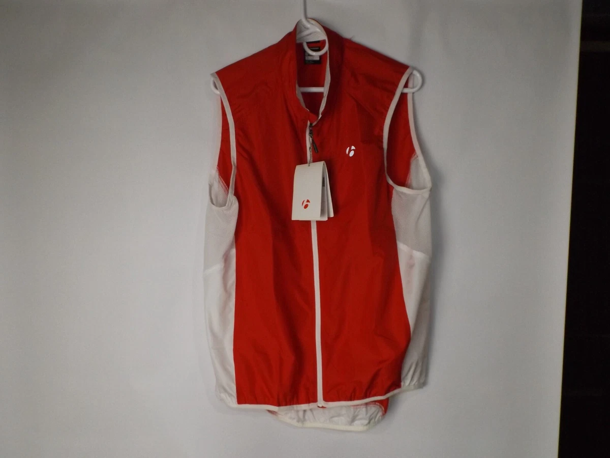 Gilet Cycliste Vintage Bontrager – Laine Orange – Taille M – Fermeture Intégrale – Idéal été
