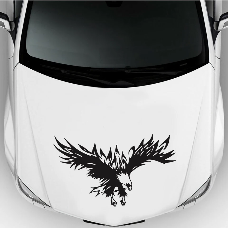 Black Flying Vinyl Graphics Decal Hood Sticker Car Front Stickers Decoration - Image 4 of 4