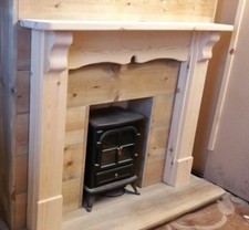 TRADITIONAL CORBEL FIRE SURROUND FANCY CENTER FIREPLACE DESIGN  FREE P&P