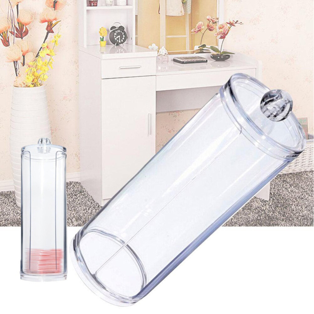 Cotton Pads Makeup Remover Transparent Cosmetic Container Dispenser
