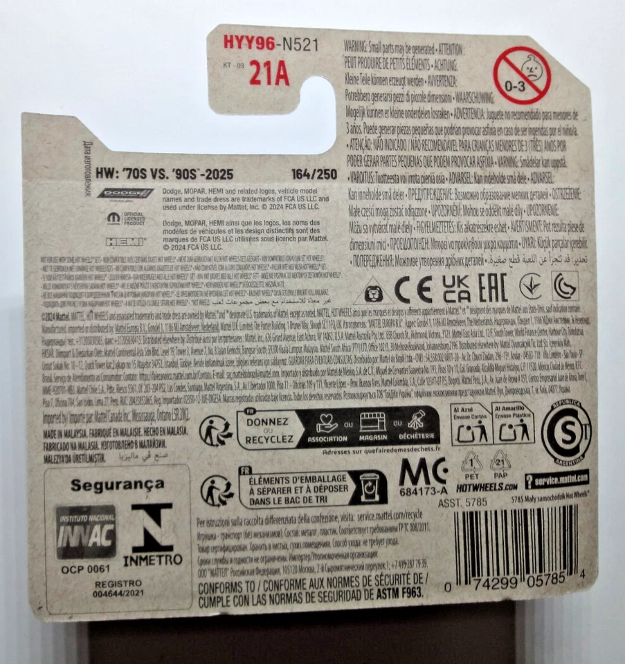 Hot Wheels - '70 Dodge Hemi Challenger - Mopar - HW: '70S Vs. '90S 2025 - HYY96 - Immagine 3 di 3