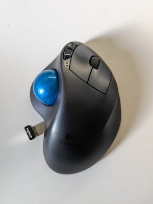 Logitech M570 Wireless Trackball Mouse + USB Unifying Receiver - Tested Working