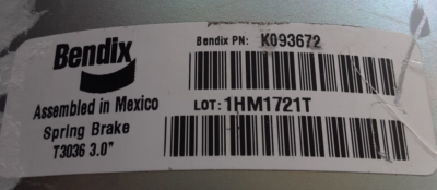 Bendix K093672 T30/36 Spring Brake Chamber FREIGHTLINER for sale  