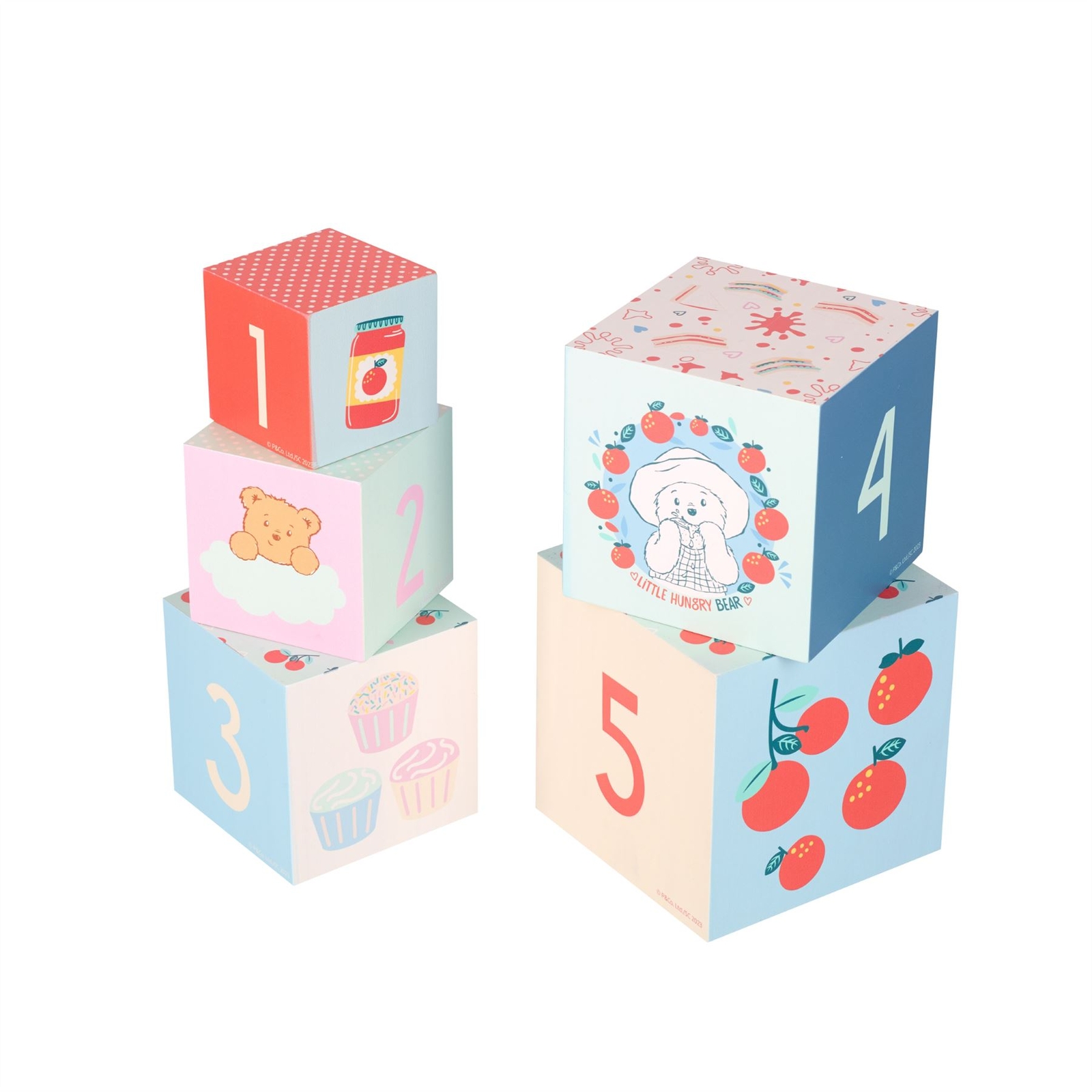 Wooden Stacking Cubes Orange Tree Toys Paddington Wooden Stacking Cubes