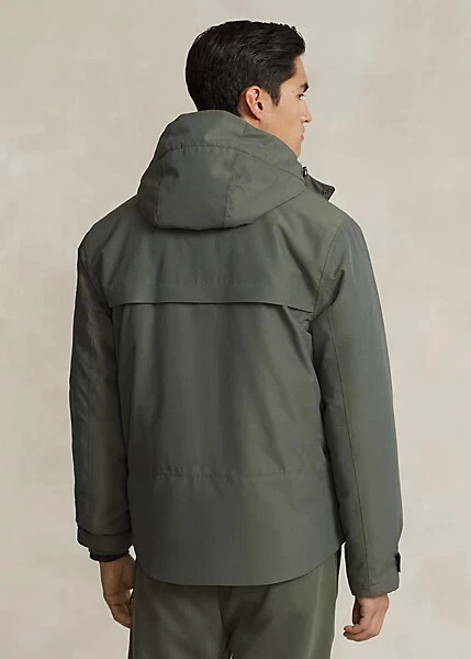$598+ Ralph Lauren Water-Repellent Faille Hooded Jacket Men's Sz XS RLX  Green - Image 3 of 4