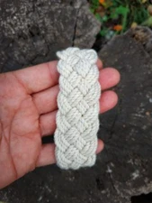 Wide Handmade Ivory Sailor bracelet Cotton cord nautical bracelet  summer beach 