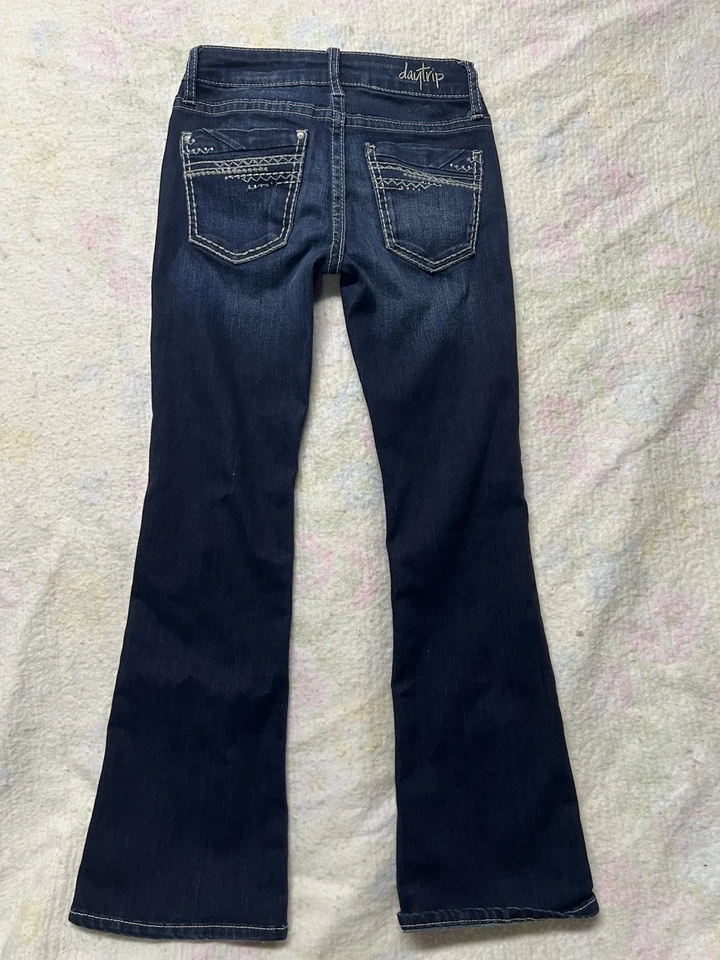 Jeans Daytrip Niñas Azul Corte Bota Talla 12 Juvenil Foto 3 de 4