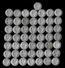 Mercury Dime Roll (50 Coins) 90% Silver (1923-45)  Lot D07