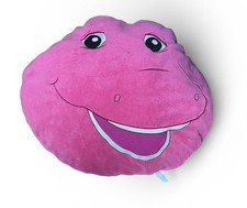 Raro cuscino di peluche Orlando Studios Barney 2010 * piccolo punto aperto nella cucitura