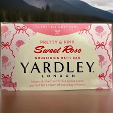   6 Yardley London Limited Edition Pretty  Pink SWEET ROSE Bath Bar Soap 4oz  