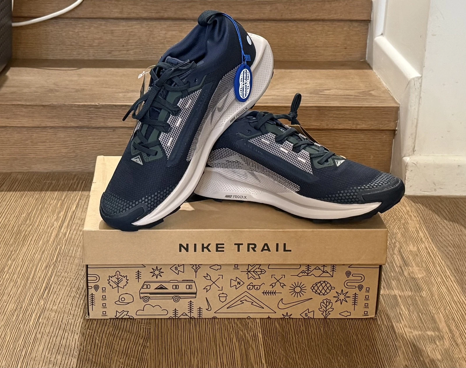FQ0912-400 Nike Pegasus Trail 5 GORE-TEX Armory Navy Vintage Green (Women's)
Opens in a new window o