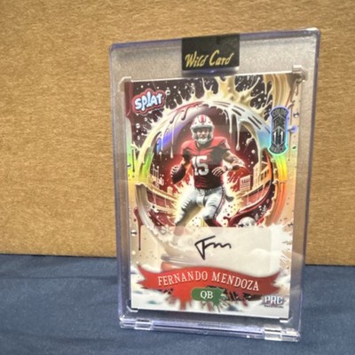 2025 Splat True 1/1 Color Match Fernando Mendoza Auto Case Hit Snowglobe