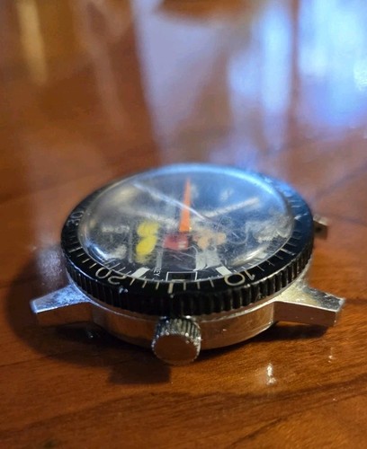Orologio Bradley Disney Analogico Manuale Uomo Raro Pelle di Topolino Subacqueo Modello 015S - Foto 8 di 12