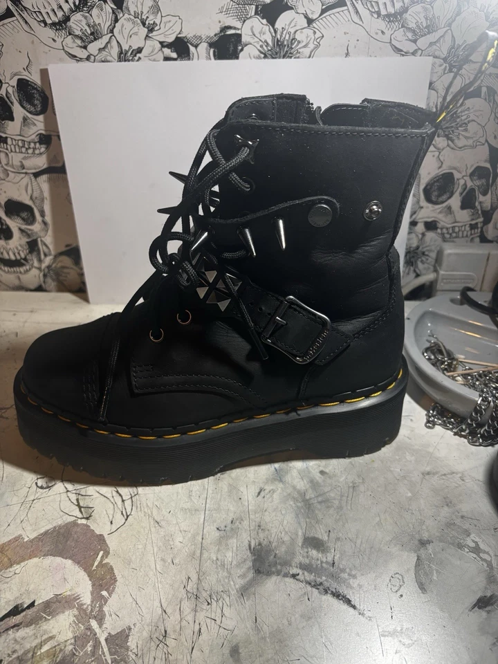 Dr. Martens Sinclair Black Patent Leather Chunky Platform Boots UK 7, photo 2 of 5