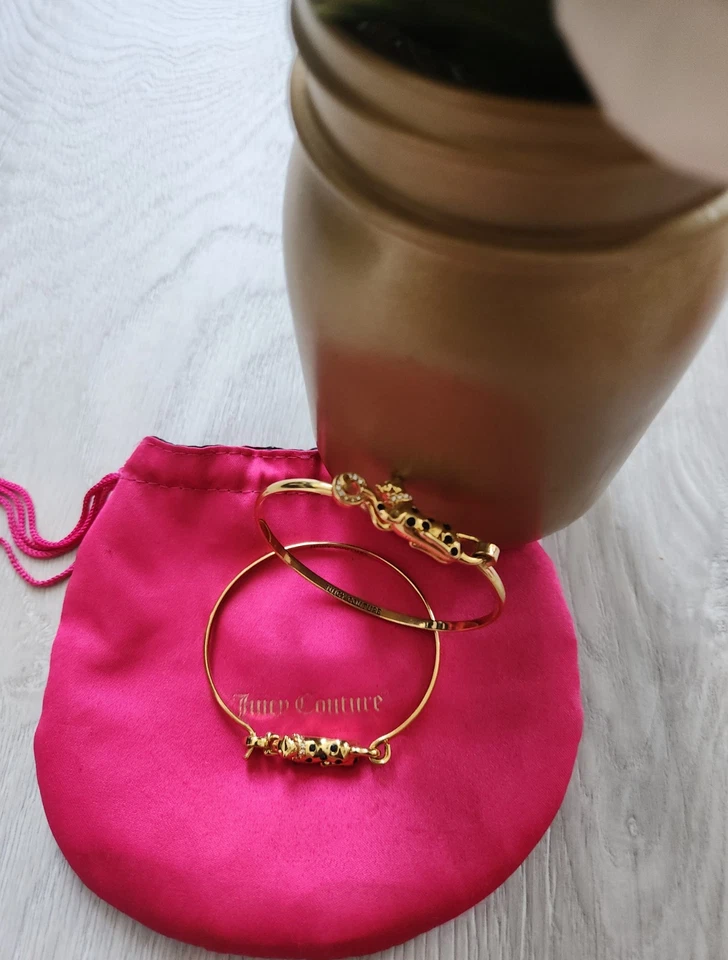 Puños de cristal dorado JUICY COUTURE XO era Y2K Foto 3 de 4