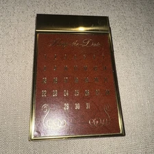 VTG RING IN THE DATE MCM PARK SHERMAN BRASS MEMO PAD DESK ACCESSORY ROSELAND NJ