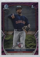 2023 Bowman Chrome Prospects Fuchsia Lunar Crater Refractor Dayan Frias 16rv