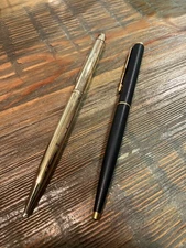 Parker Gold and Black Mechanical Pencil and Ballpoint Pen Set of 2