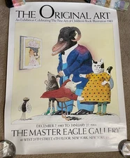 The Master Eagle Gallery / Children's Book Art 1983 ~ Exhibit Promo Poster ~ NEW