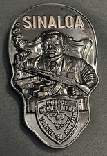 Sinaloa Cartel Skull Challenge Coin Honea Path South Carolina Police Department