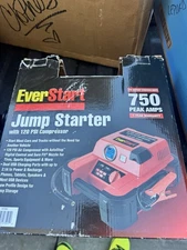 EverStart JUS750CE 750 Peak Amp 120PSI USB Power Jump Starter/Compressor NIB