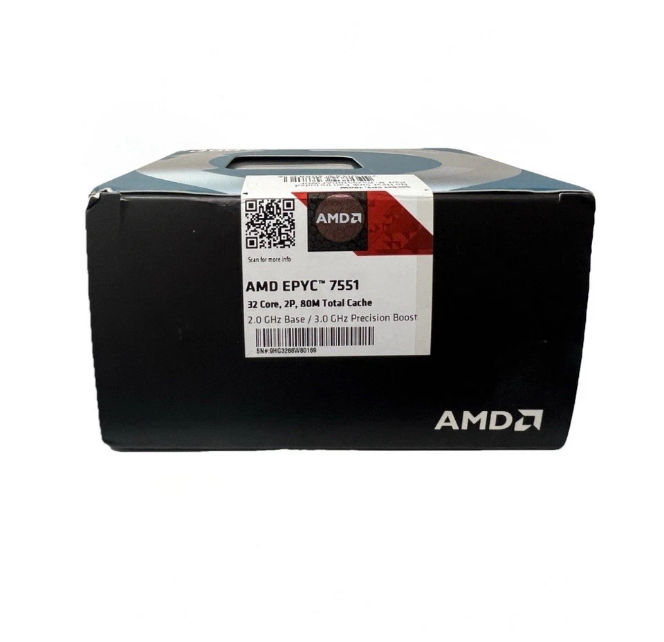 NEW AMD EPYC 7551 32 Core, 64 Thread  SP3 Socket CPU UNLOCKED (Sealed) - Image 4 of 4