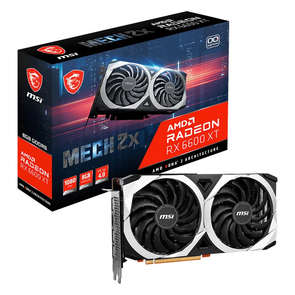 AMD Radeon RX 6600 XT MSI MECH 2X OC 8 GB GDDR6 Carte Graphique