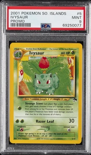2001 POKEMON SOUTHERN ISLANDS PROMO #5 IVYSAUR PSA 9