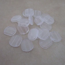 24 clear comfort cushion pads for clip on earclips 14mm long