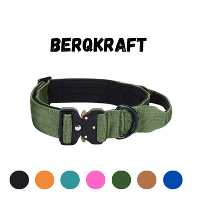 BERQKRAFT Taktisches Hundehalsband aus  Nylon Halsband mit Griff für Hunde - Bild 1 von 4