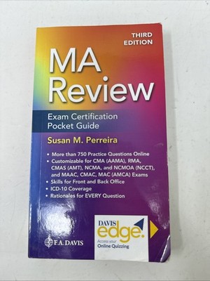 MA Review: Exam Certification Pocket Guide 3rd Edition. *Unused W/ Code. See Pic