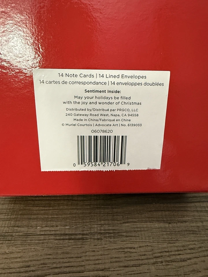 Papiro Árbol de Navidad y Papá Noel Holiday Stars Ciervo Pájaro Zorro Tarjetas en Caja 14 Ct Difícil de Encontrar Foto 3 de 3