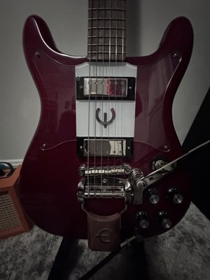 Epiphone Crestwood Custom Cherry Red Electric Guitar 2021 with small Orange Amp