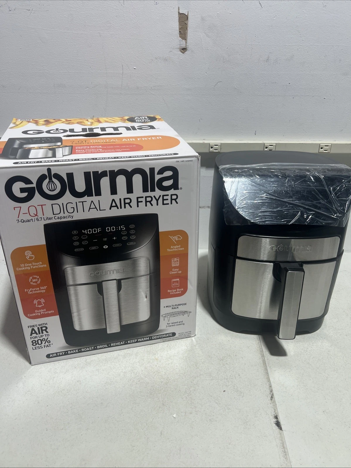 Gourmia 7QT Air Fryer Digital Controls, Guided Cooking, 10 Presets, 1500W, Black
Opens in a new wind