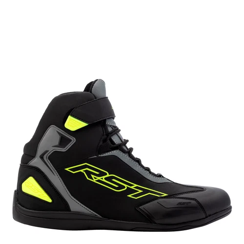 Motorcycle Short Boots RST Sabre Moto Mens CE Black Grey Flo Yellow 3053