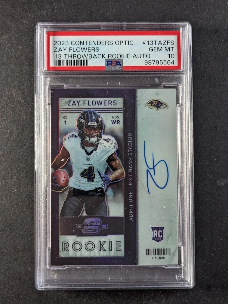 Zay Flowers Panini Contenders Optic 2013 Contenders Throwback Rookie Autographs #13TAZFS Base