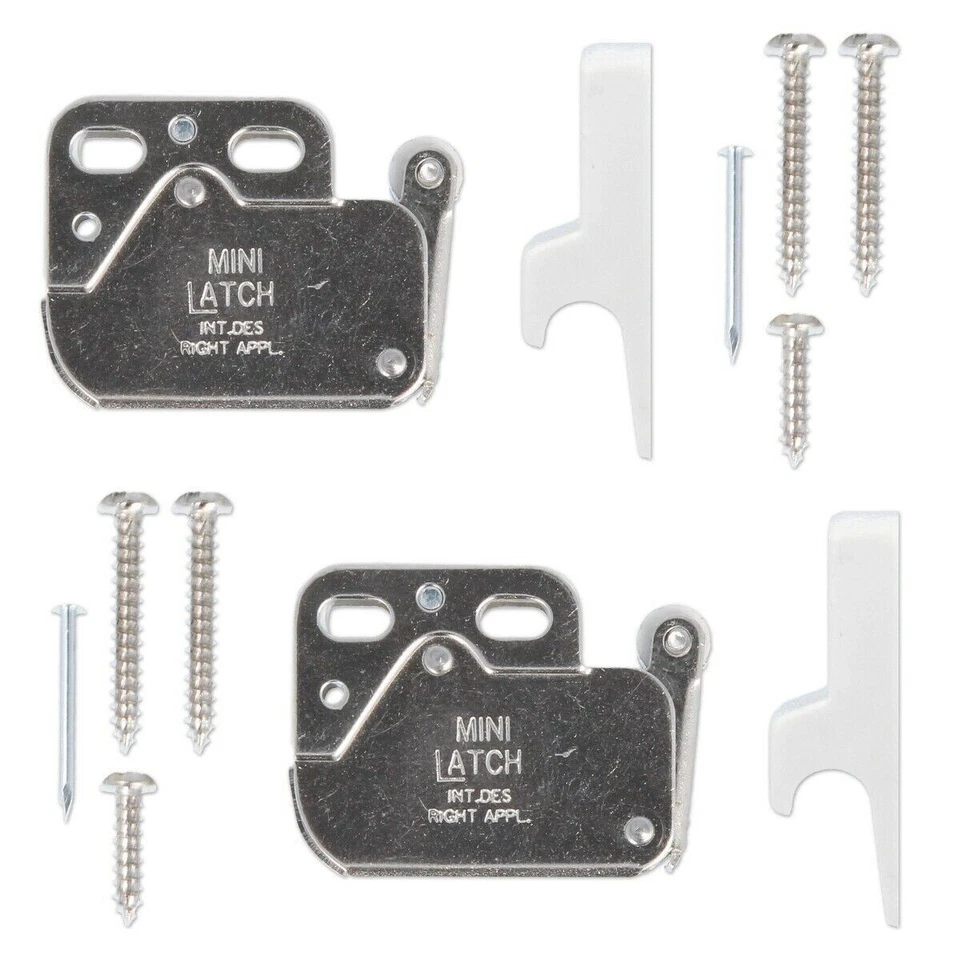 PUSH TO OPEN CATCH Cupboard Cabinet Door Spring Loaded Touch Release Mini Tip - Image 2 of 2