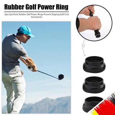 Synthetic Rubber Golf Power Rings Prevent Slipping Golf Accessories Pack of 3