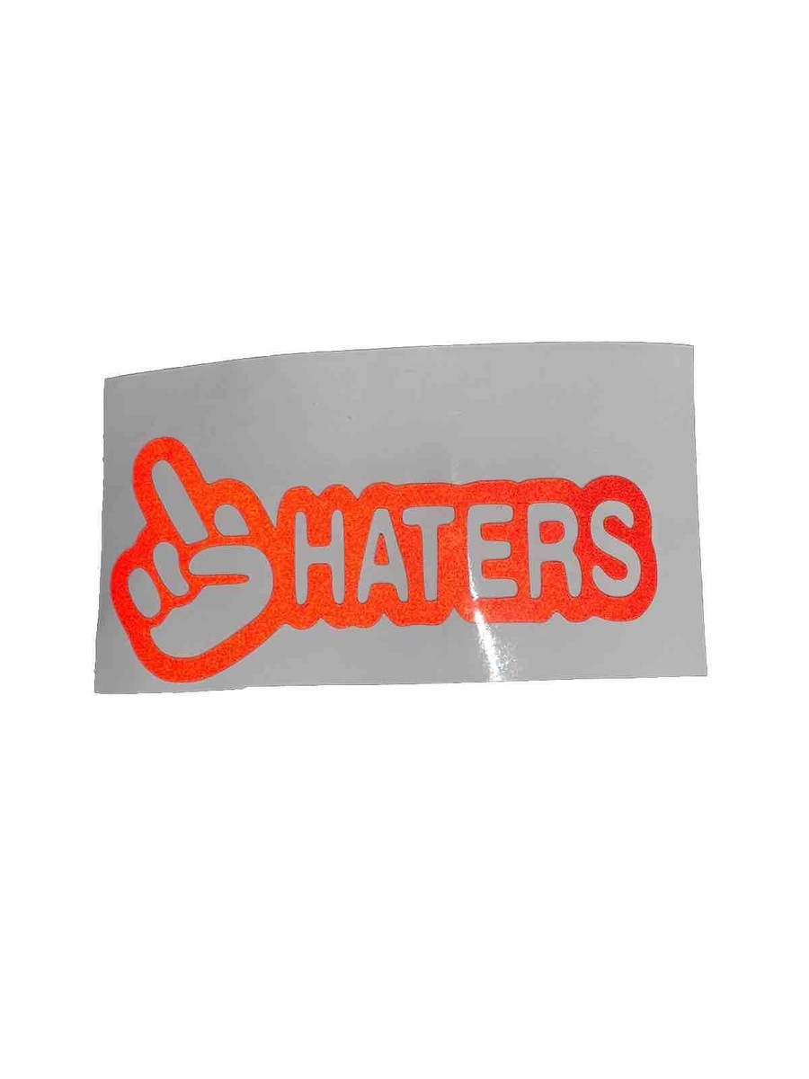 Hooters Stickers 2X 'LOVE HATERS' Funny Car Decals – Reflective Vinyl ...