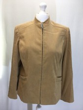 Women's, Polyester Light Sand Coloured Jacket. Uk 20. Full Zip. Florence & Fred.