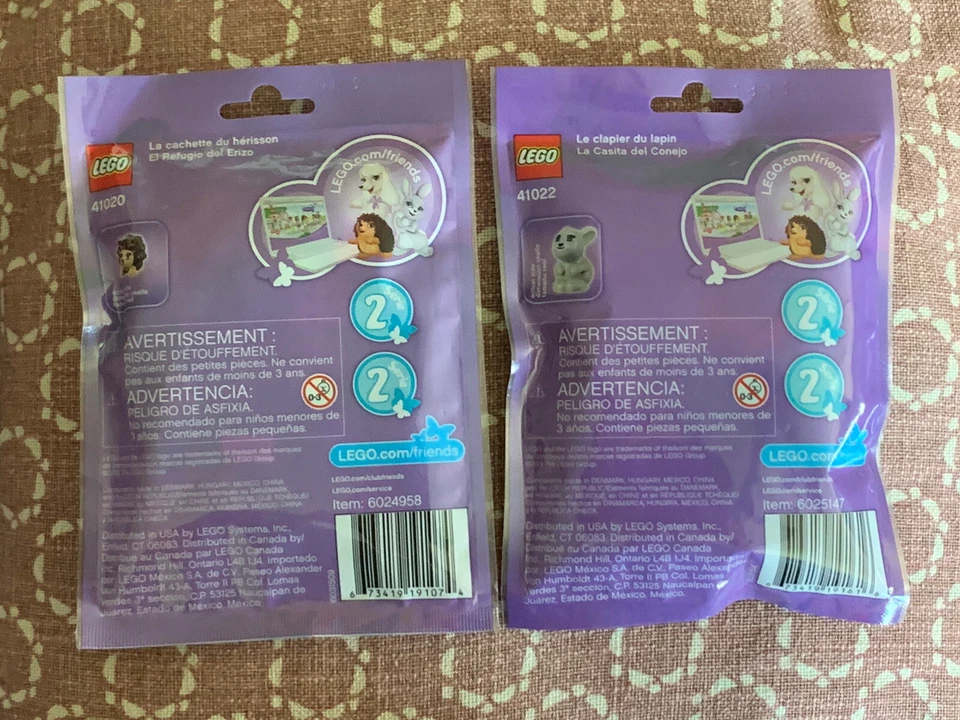 LEGO FRIENDS PETS SERIE 1 2 MINIFIGURAS SET HEDGEHOG BUNNY Foto 2 de 2