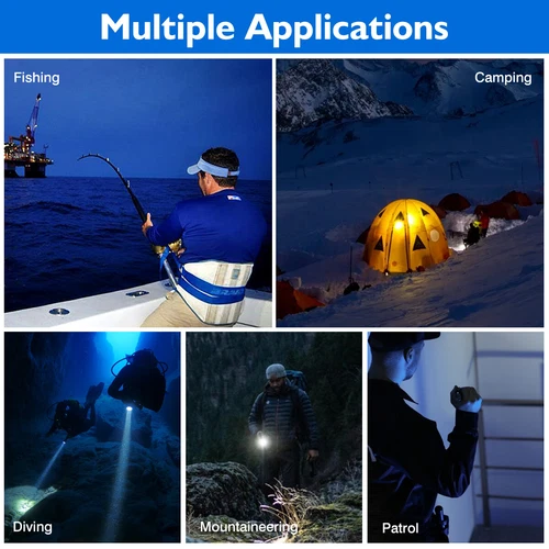 Unterwasser 90000LM P70 LED Tauchen Taschenlampe Wasserdicht Wiederaufladbar Tauchlampe - Bild 8 von 12